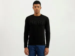 Regular Fit Round Neck Printed Sweatshirt