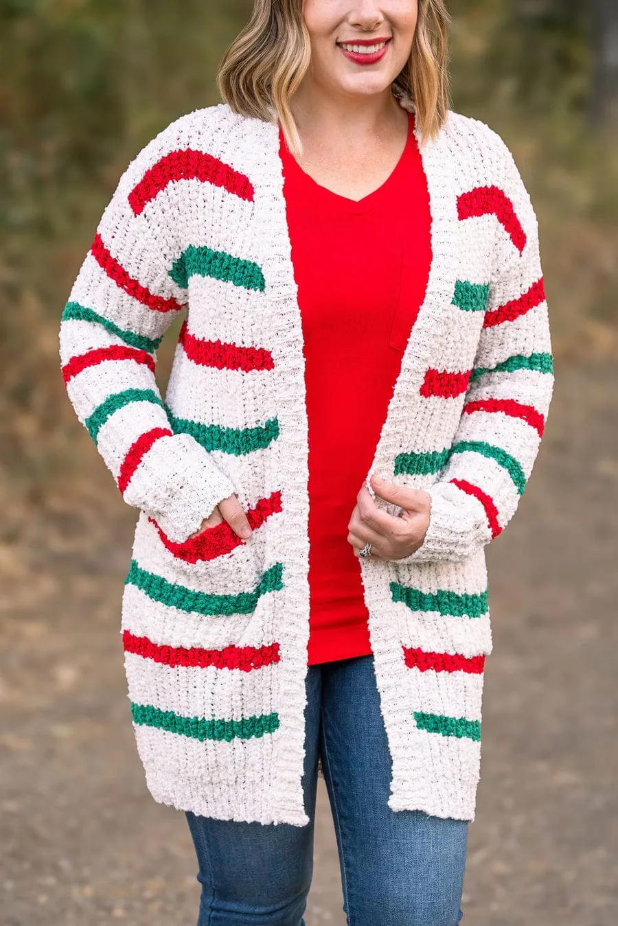 SALE- Daphne Stripe Open Cozy Cardigan