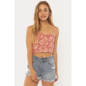 SISSTR MARINA WOVEN TANK TOP CAYENNE