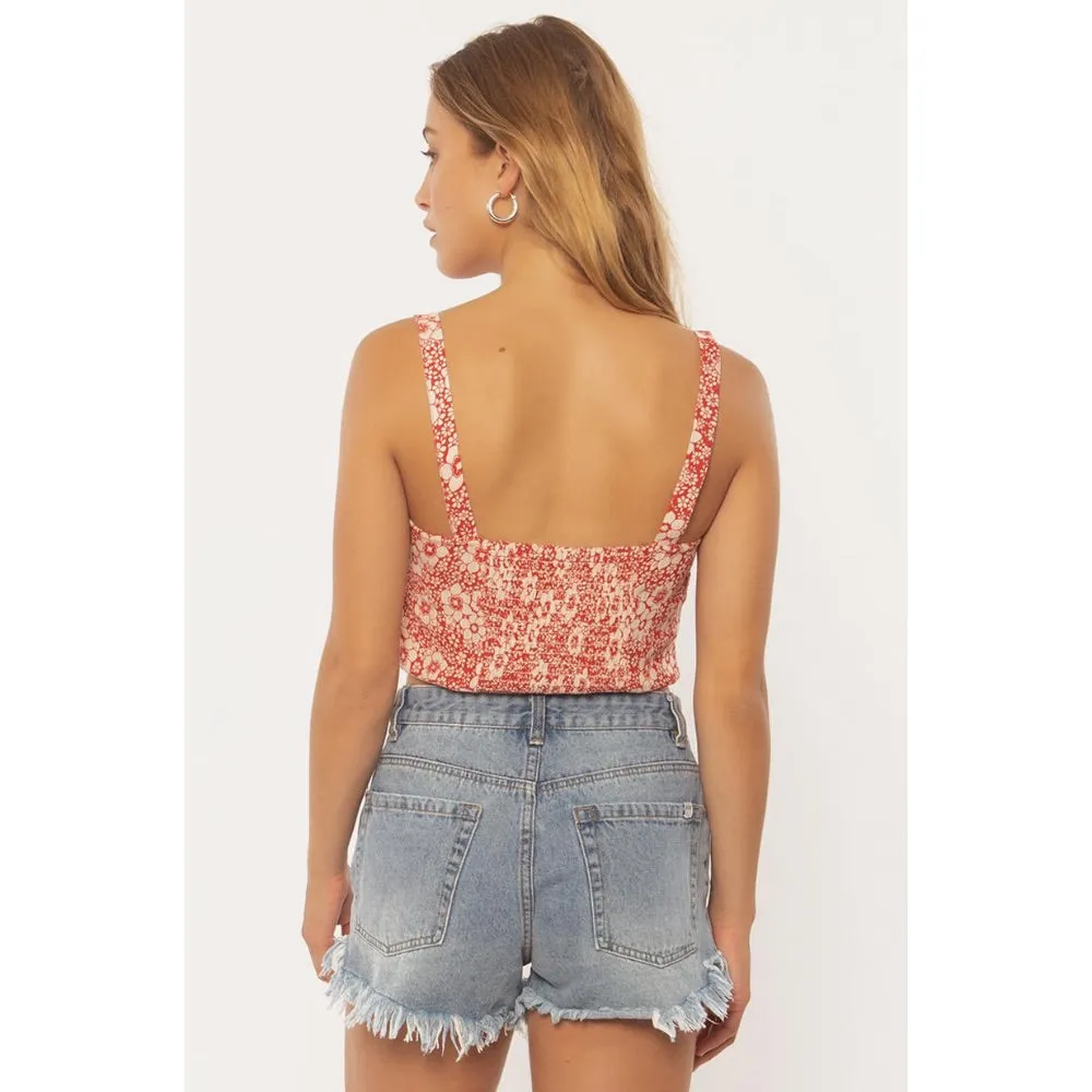 SISSTR MARINA WOVEN TANK TOP CAYENNE