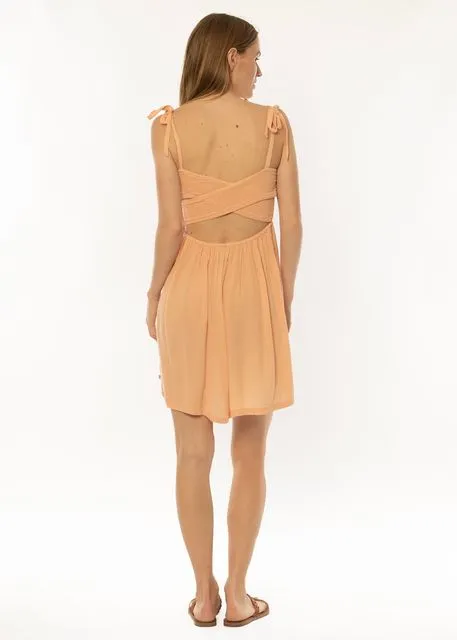 Sisstrevolution Monte Vista Woven Tank Dress - Apricot