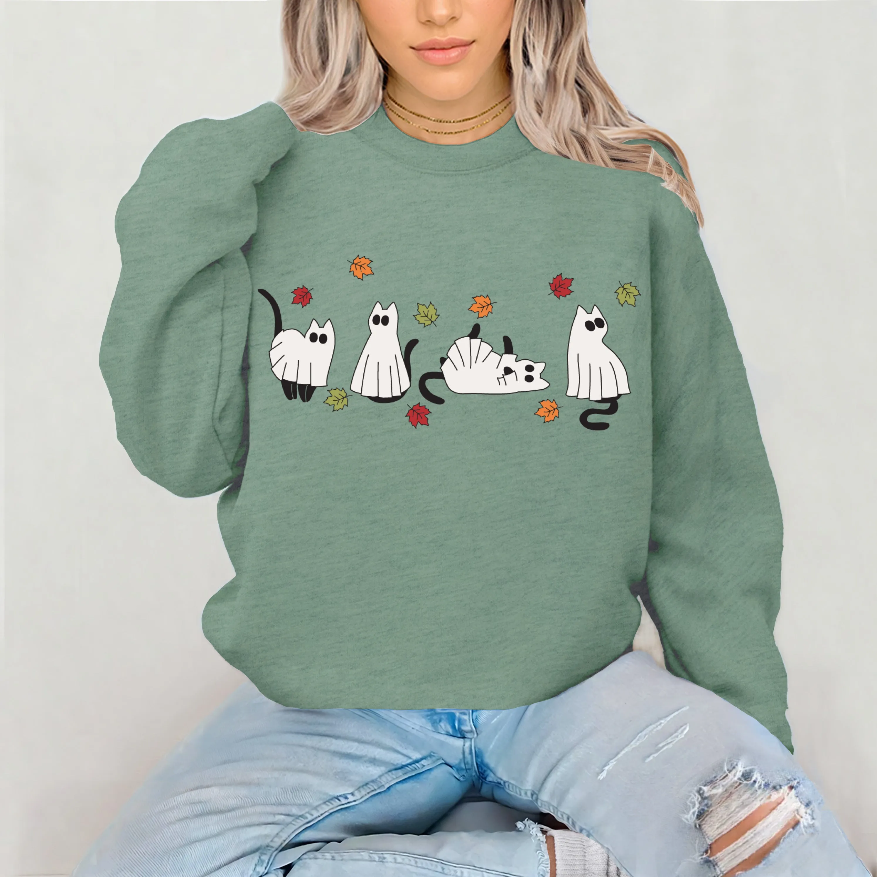 Spooky Kitties Halloween Crewneck