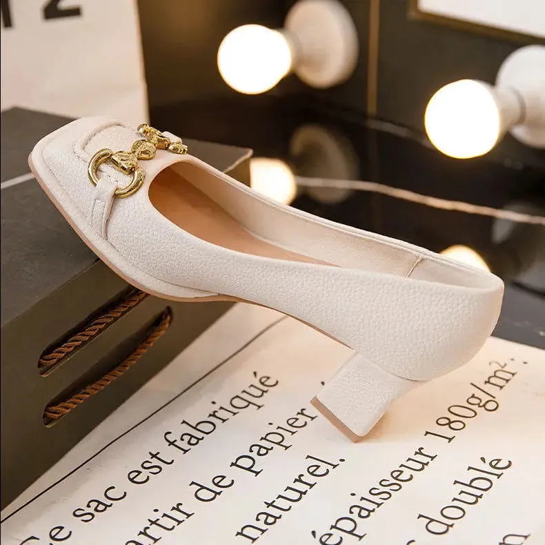 Square Toe High Heels