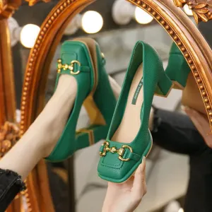 Square Toe High Heels