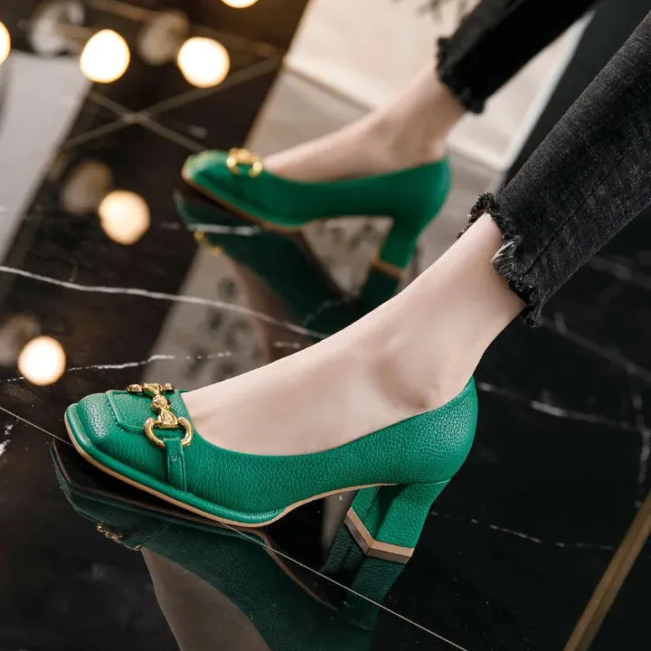 Square Toe High Heels