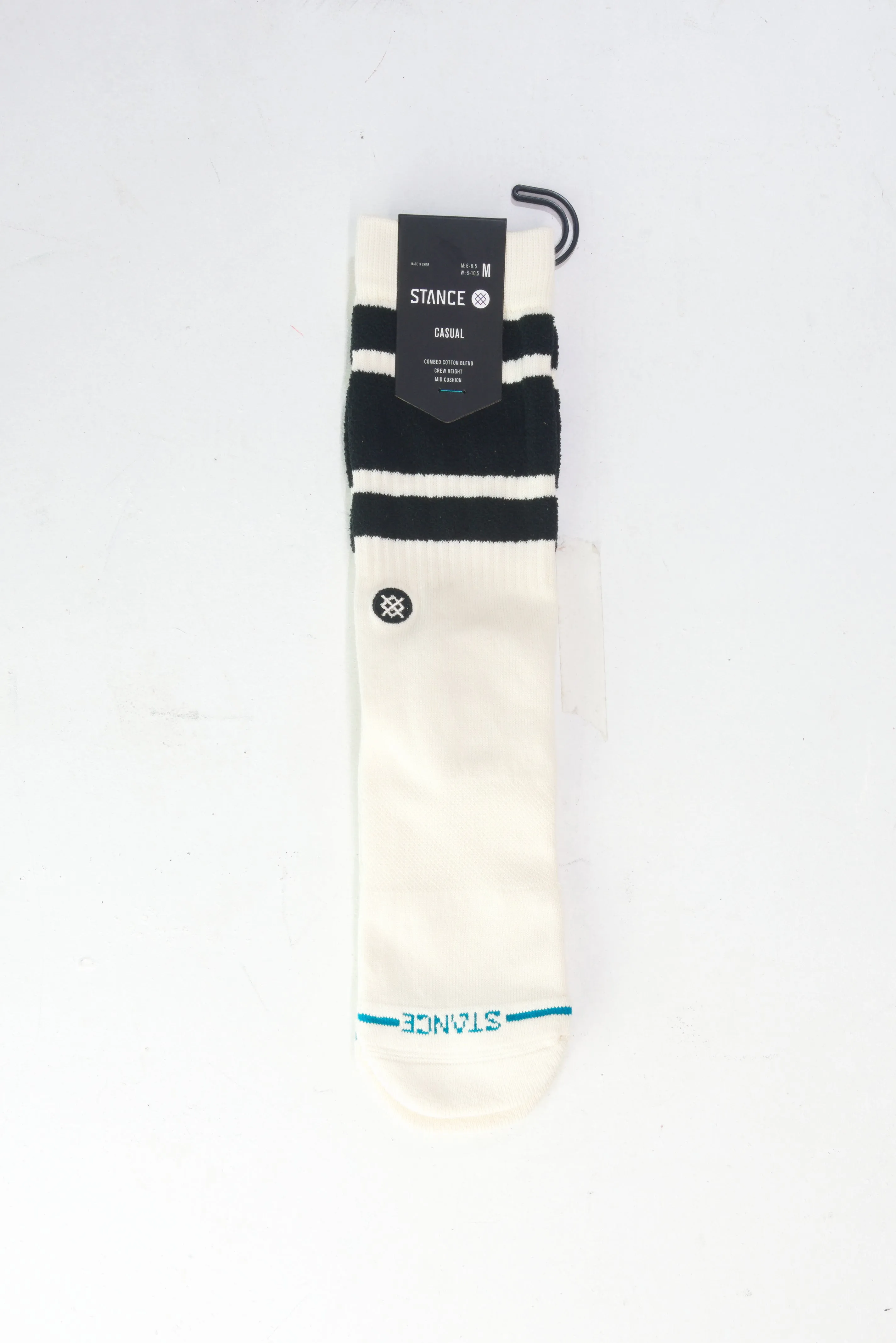 Stance Socks - Cozy Crew Socks - Black/ White