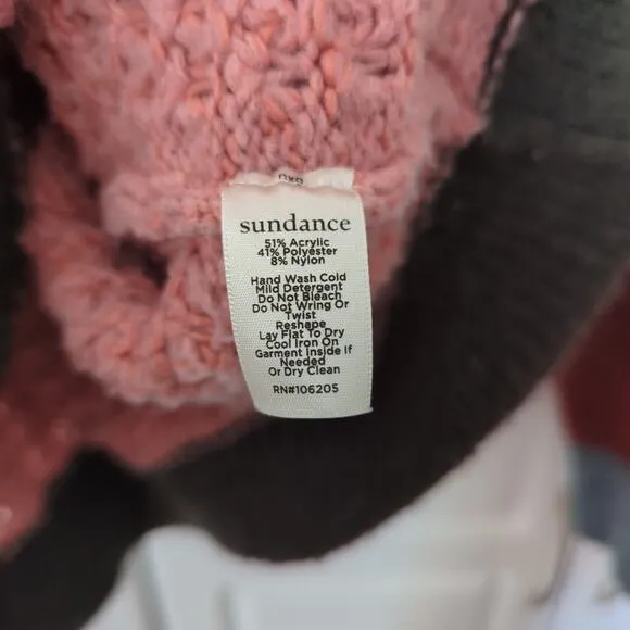 Sundance &quot;Kind Vibes&quot; Colorblock Chunky Knit Pink Cardigan Size XL