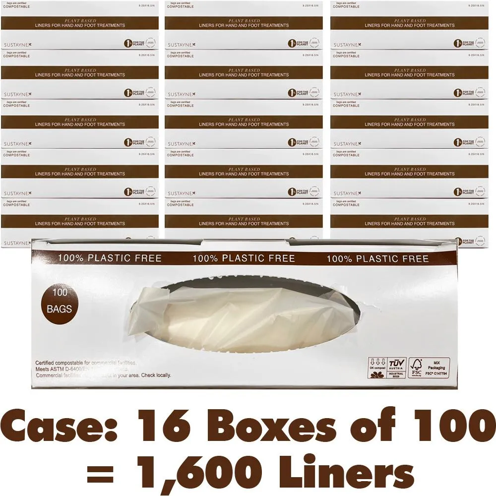 Sustayne Paraffin Liners - 9.25" x 18.5" / Case: 16 Boxes of 100 = 1,600 Liners