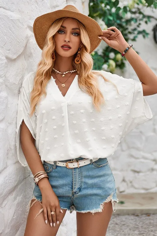 Swiss Bliss Dolman Blouse