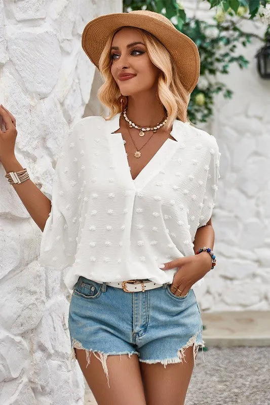Swiss Bliss Dolman Blouse