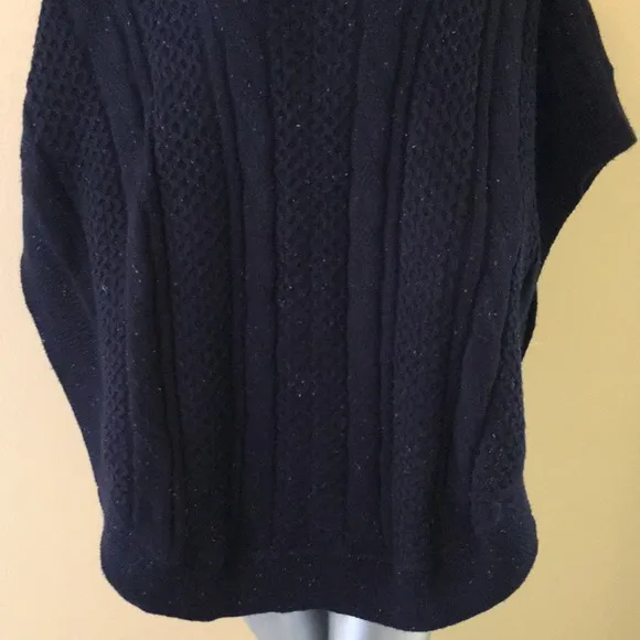 TALBOTS | Funnel-Neck Poncho cotton blend