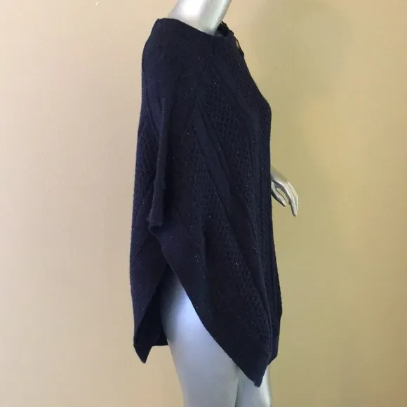 TALBOTS | Funnel-Neck Poncho cotton blend