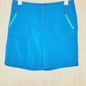 Title Nine Rogue 9&quot; Shorts Mid Rise Turquoise/Aqua Amphibious Women's Size 10