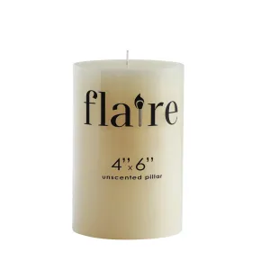 Unscented Pillar Candle, 4"x6"