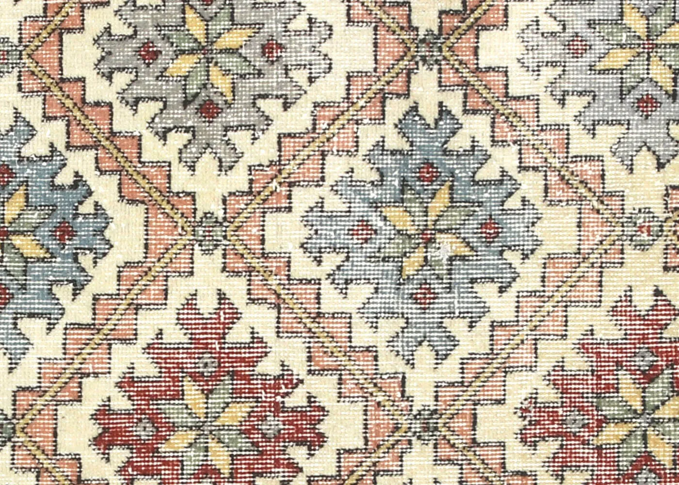 Vintage Turkish Mid-Century-Modern Rug - 4'1" x 8'6"