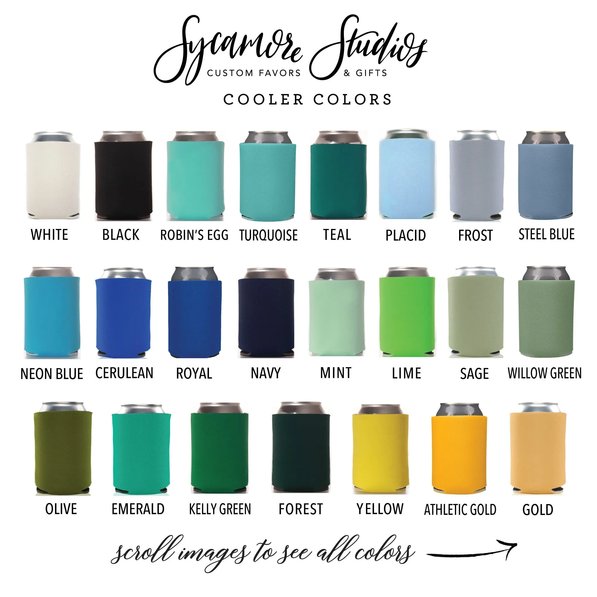 Wedding Can Cooler #229R - Custom Venue Illustration
