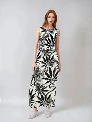 White Widow Chiffon Top & Pants Set