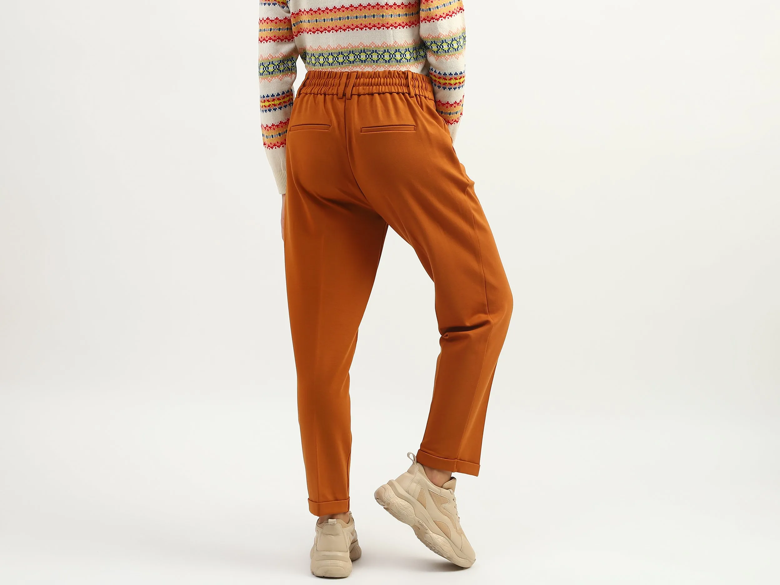 Women Solid Regular Fit Trousers