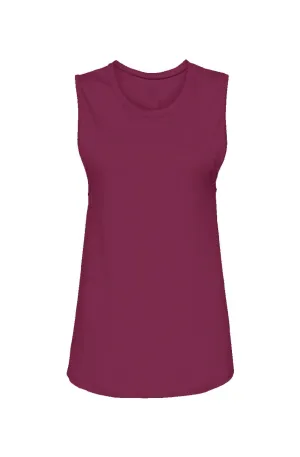 Women's Maroon Muscle Tank Top