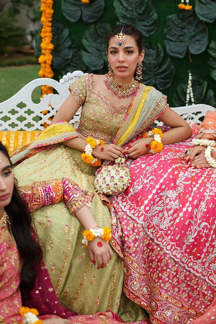ZENA LIME LEHENGA CHOLI - Farah Talib Aziz