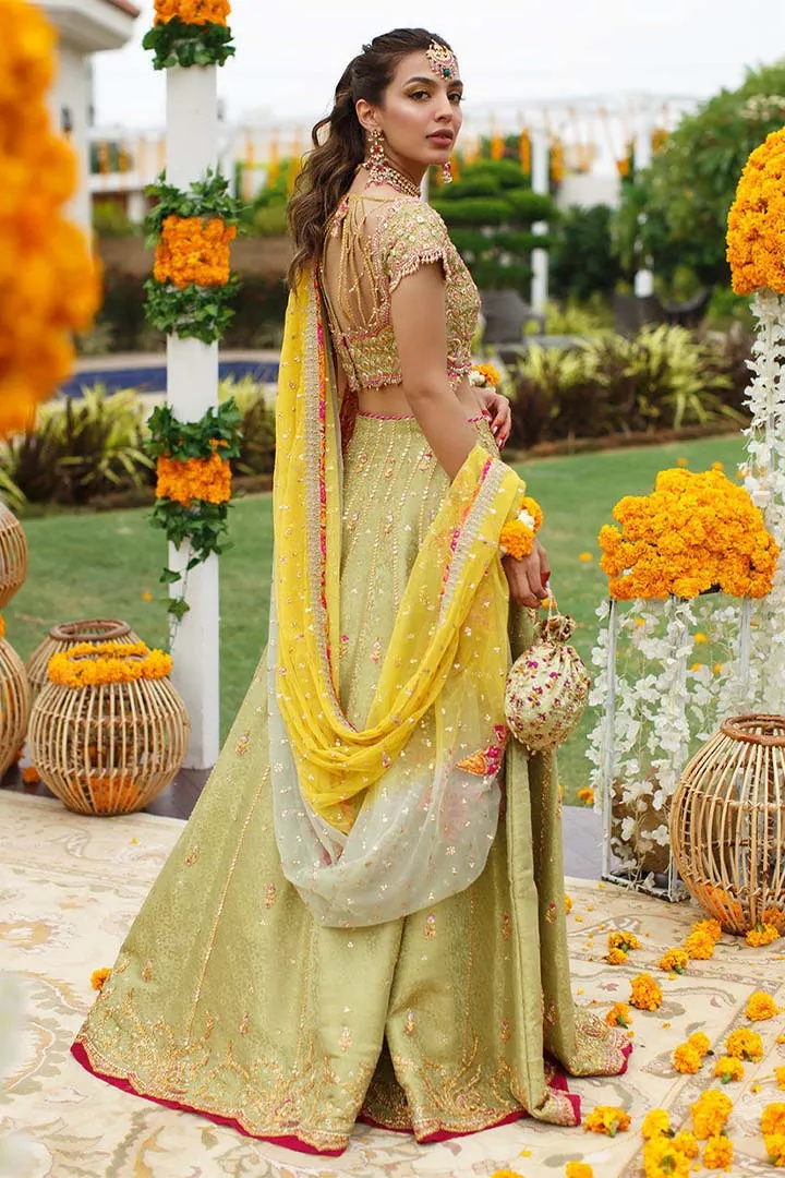 ZENA LIME LEHENGA CHOLI - Farah Talib Aziz
